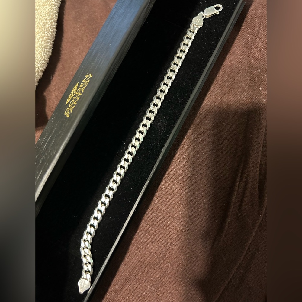 Men Silver Cuban Bracelet